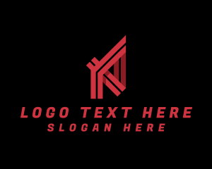 Modern Geometric Business Letter A Logo