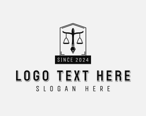 Prosecutor - Notary Court Attorney logo design