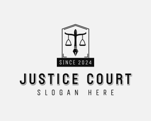 Court - Notary Court Attorney logo design