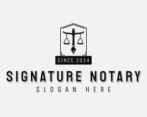 Notary Court Attorney logo design