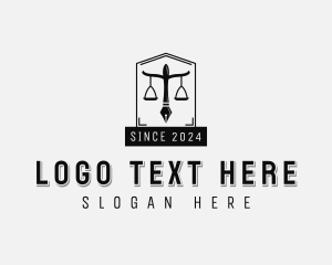 Advocacy - Notary Court Attorney logo design
