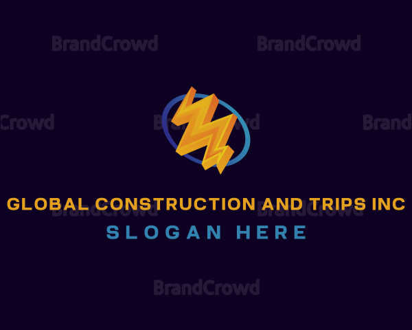 Electricity Lightning Bolt Logo