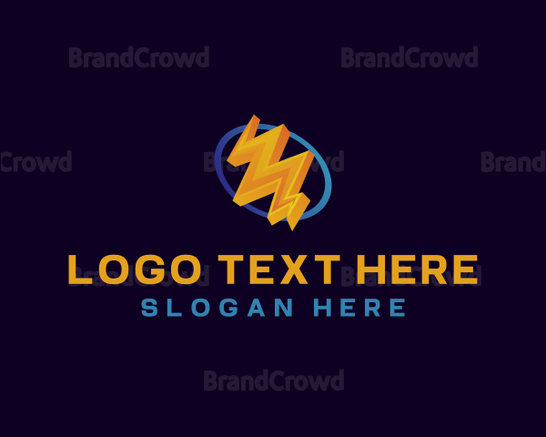 Electricity Lightning Bolt Logo