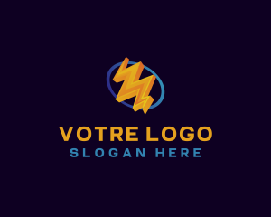 Electricity Lightning Bolt Logo