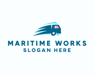 Logistics Truck Delivery  Logo