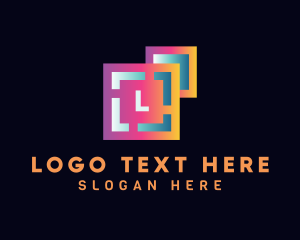 Letter - Cube Shutter Focus Letter logo design