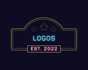 Colorful - Neon Club Signage logo design
