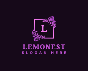 Rose Floral Frame Logo