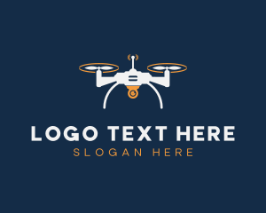 Quadcopter - Surveillance Drone Camera logo design