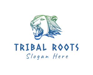 Native Tribal Panther logo design