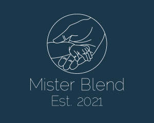 Mister - Parent Baby Hands logo design