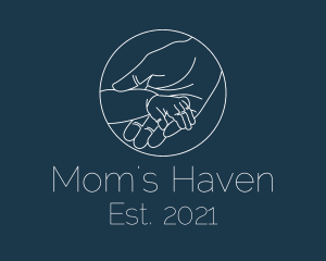 Parent Baby Hands logo design