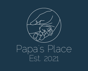 Daddy - Parent Baby Hands logo design