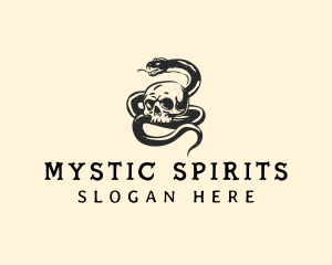 Serpent Snake Skull logo design