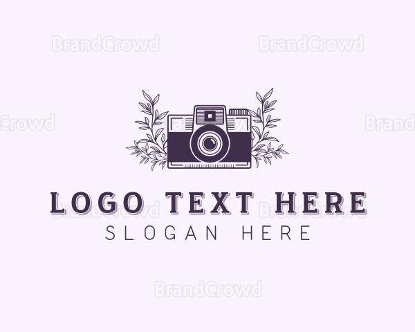 Camera Floral Photographer Logo