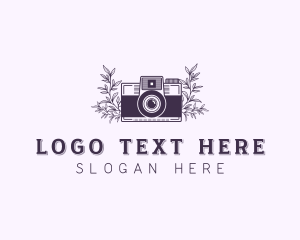 Vlog - Camera Floral Photographer logo design