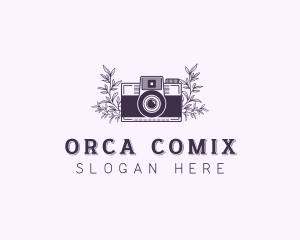 Vlog - Camera Floral Photographer logo design