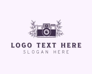 Photographer - Camera Floral Photographer logo design