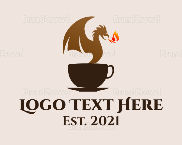 Dragon Coffee Cup Logo