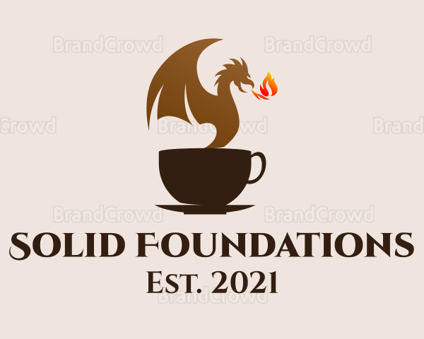 Dragon Coffee Cup Logo