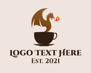 Coffee Cup - Dragon Coffee Cup logo design