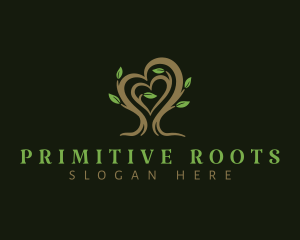 Heart Tree Plant logo design