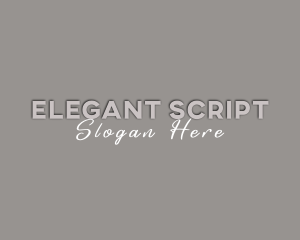 Modern Script Business logo design