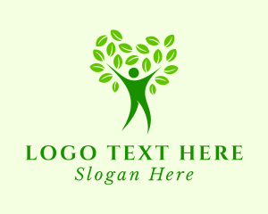 Green - Therapeutic Holistic Human logo design