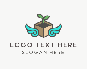 Box - Eco Package Wings logo design