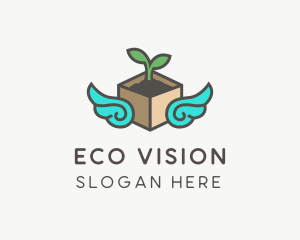 Eco Package Wings logo design