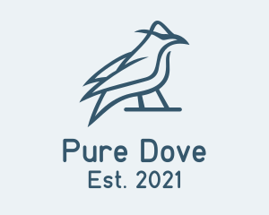 Dove - Blue Mourning Dove logo design