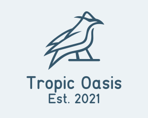 Tropic - Blue Mourning Dove logo design