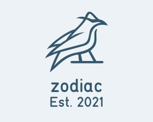 Tropical Bird - Blue Mourning Dove logo design