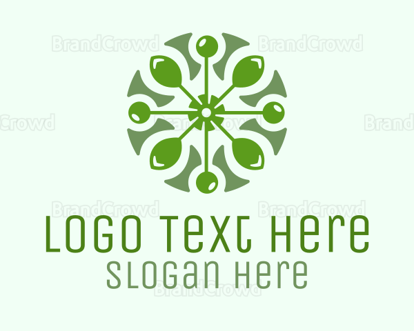 Circular Leaf Pattern Logo