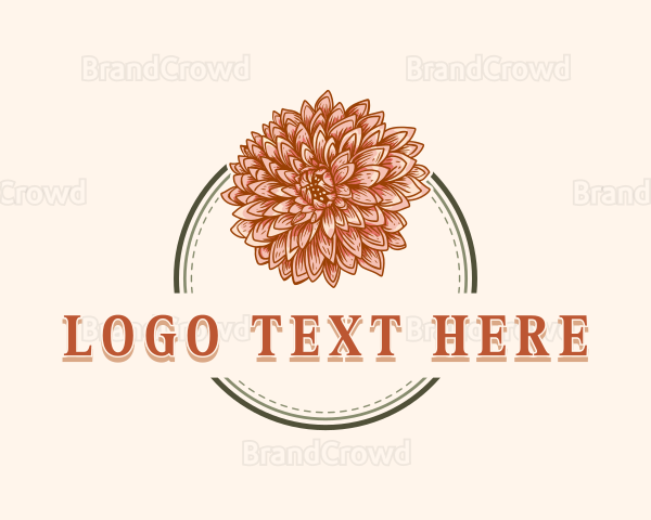 Dahlia Eco Flower Logo