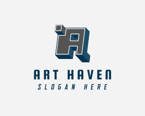 3D Graffiti Letter A  logo design