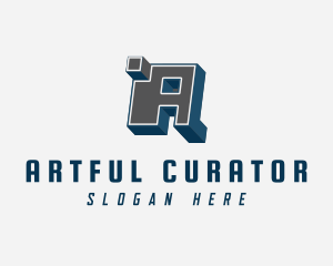 3D Graffiti Letter A  logo design