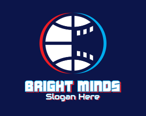 Network - Glitchy Basketball Esports logo design
