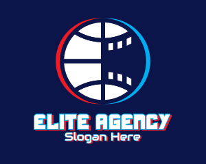 Online - Glitchy Basketball Esports logo design