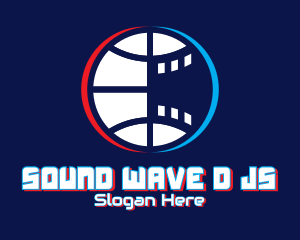 Static - Glitchy Basketball Esports logo design