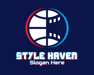 Basketball - Glitchy Basketball Esports logo design