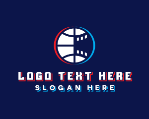 Electronics - Glitchy Basketball Esports logo design