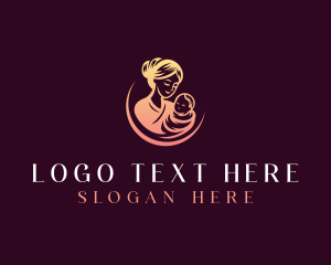 Breastfeeding - Maternity Mother Baby logo design