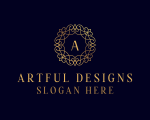 Royal Ornament Wreath logo design