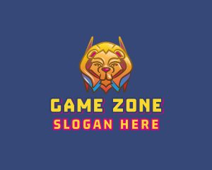 Villain Lion Videogame logo design