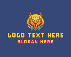 Online Gaming - Villain Lion Videogame logo design