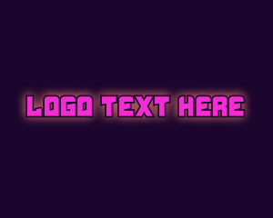 Wordmark - Modern Tech Glowing logo design