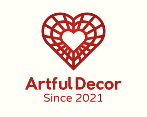 Decoration Valentine Heart logo design