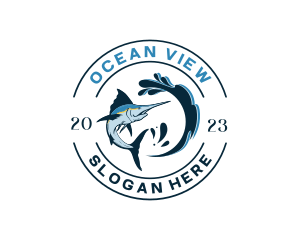 Ocean Sword Fish logo design