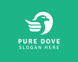 Dove - Minimalist Dove Bird logo design